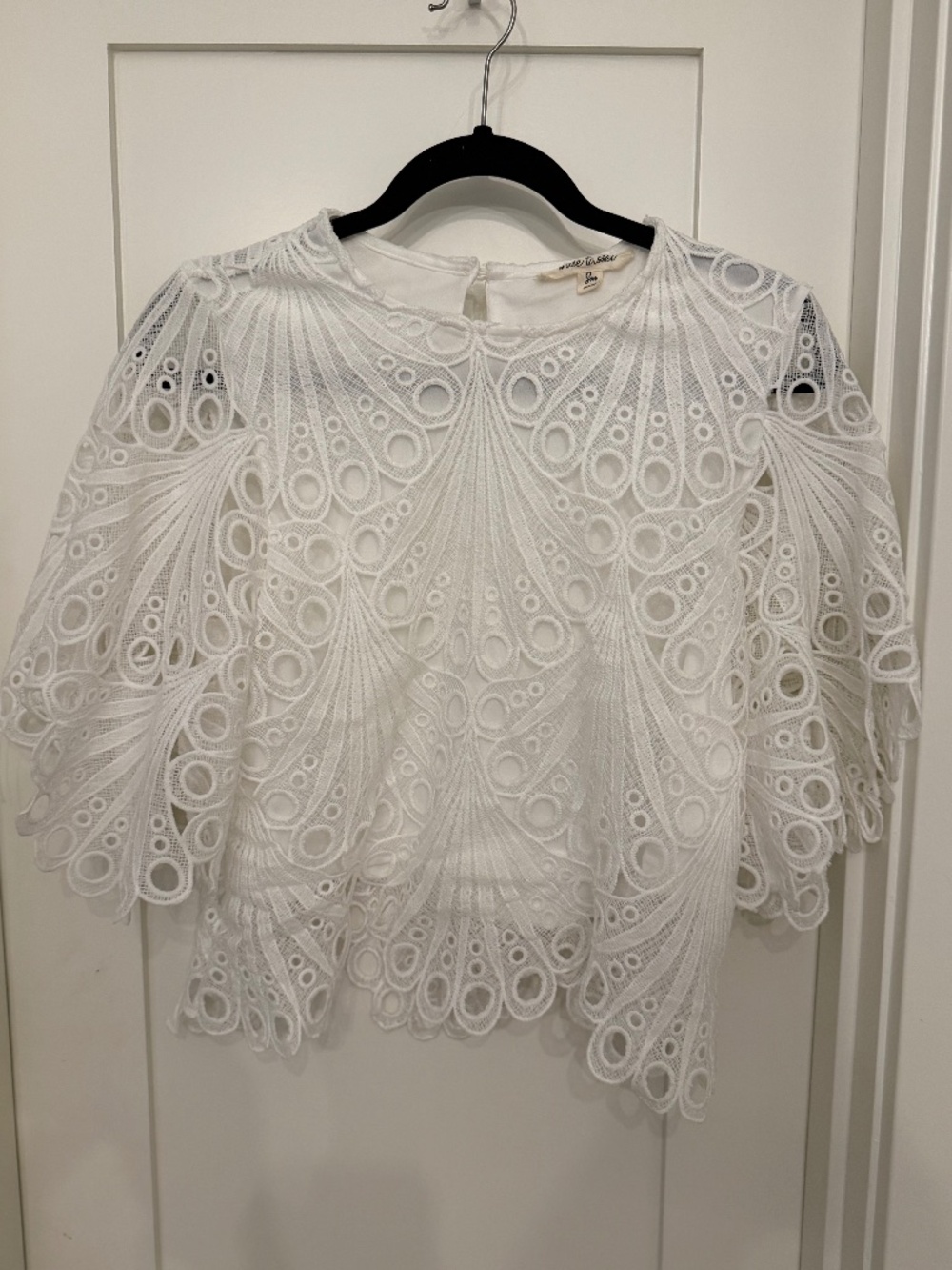 White Crochet Top